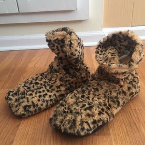 Cheetah Bean-Bag Slippers